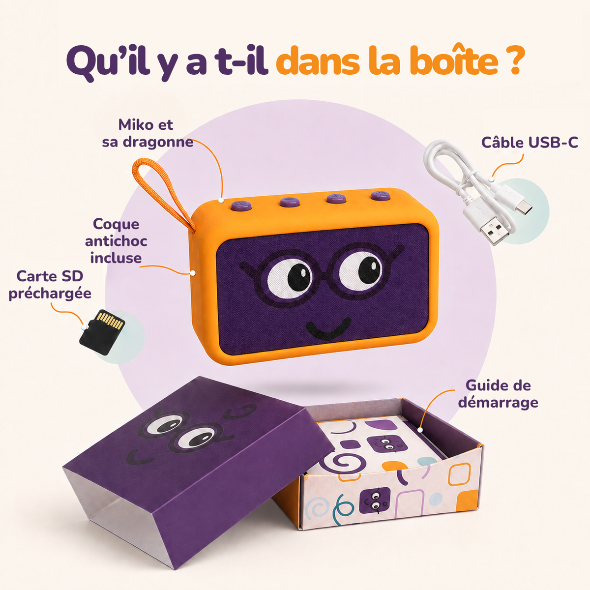 Boîte à histoires enfant 3-8 ans – Idée cadeau – Contes, histoires & comptines audio, sans écran ni ondes, sans abonnement