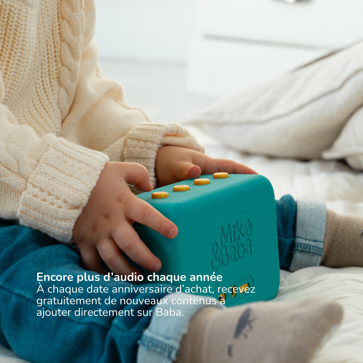 Boîte à histoires bébé 0-3 ans – Cadeau de naissance – Berceuses, comptines & histoires audio, sans écran ni ondes, sans abonnement