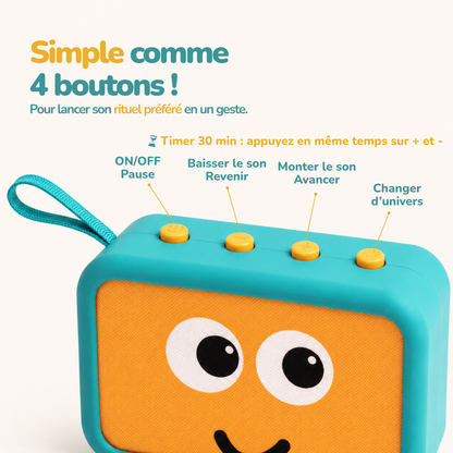 Boîte à histoires bébé 0-3 ans – Cadeau de naissance – Berceuses, comptines & histoires audio, sans écran ni ondes, sans abonnement